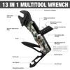 13-in-1 Multi Tool Pocket Knife Adjustable Wrench Stainless Steel Camo Multitool