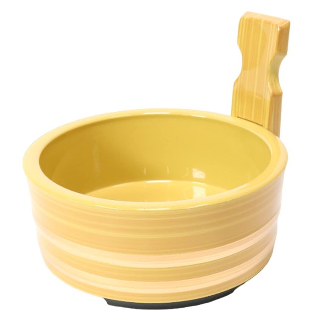 Setomo Honpo Soba & Udon 5 Inch Single Hand Pail Shiraki Gold Belt [5.8 x 5.4 x 4.6 inches (14.8 x 13.9 x 11.8 cm)] ABS Resin (7-521-20) Restaurants, Ryokan, Japanese Tableware, Restaurants, Commercial Use