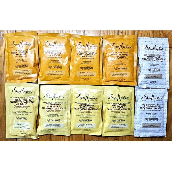 10 X SHEA MOISTURE MASQUE DEEP RESTORE TREATMENT, REHYDRATION 2oz