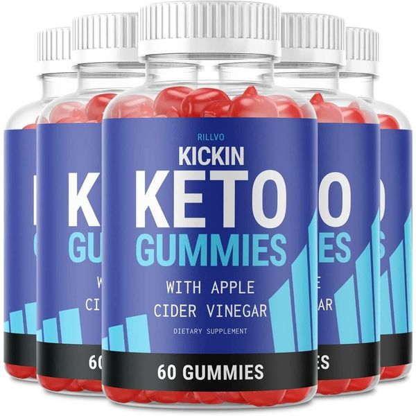 (5 Pack) Kickin ACV Gummies - Advanced Formula KickinKeto with Apple Cider...