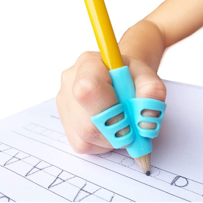 Bright Autism - Pencil Grips for Kids Handwriting-Training, Pencil Holder for Kids, Handwriting Grip, Ergonomic Training Pencil Grip, Writing Tool for Toddlers, Preschoolers, Children (3 Pack)