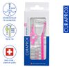 Curaprox CPS 08 Prime Start Interdental Brushes Set, 5 Interdental Brushes CPS 08 + 1 UHS 409 Holder + 1 UHS 470 Holder, 0.8 mm Diameter, 3.2 mm Effectiveness, Pink