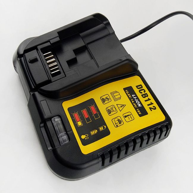 DCB112 Fast Charging Station Battery Charger for Dewalt Battery 10.8V 12V  14.4V 18V 20V DCB101 DCB140 DCB105 DCB200 Black EU/US