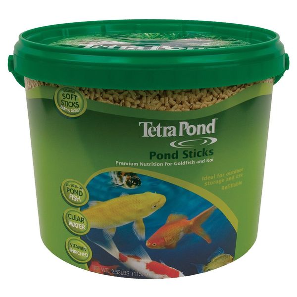 TetraPond Pond Sticks 2.65 Pounds, Pond Fish Food, For Goldfish And Koi, 16357,