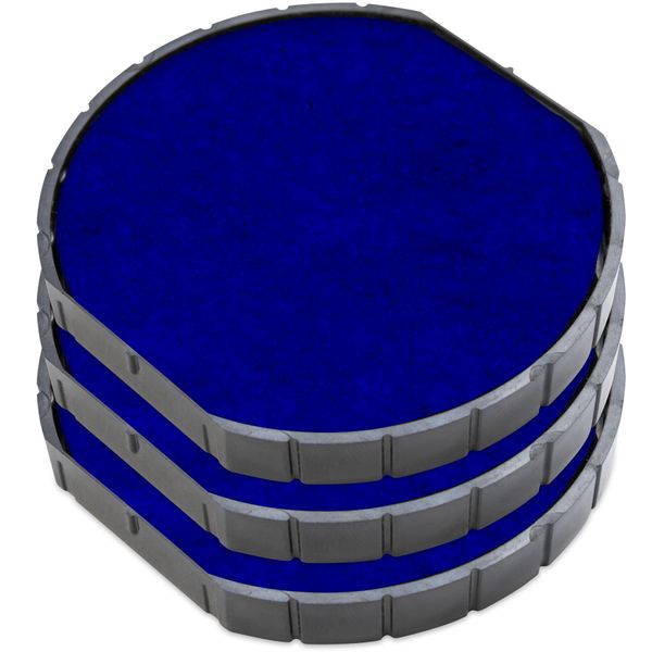 E/R50 Replacement Pad Compatible for 2000 Plus Printer R50 - Water Based - Pack of 3 - Blue