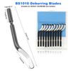 Deburring Blades Only, 20pcs BS1010 Deburring Blades, Deburring Tool Replacement Blades for Scraping PVC Plastic Iron