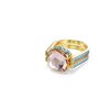 Swarovski Chroma Ring, Cushion Cut, Multicolored, Gold-Tone Plated, 55
