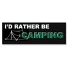 LPF USA I'd Rather be Camping Bumper Sticker (Camp Tent Decal)