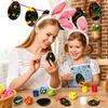 SULOLI 30pcs Easter Scratch Art Egg Decorations Easter Scratch Papers Easter Crafts Easter Gifts for Kids Party Bag Fillers