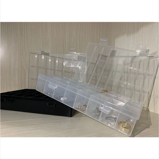 24 Grids Compartment Plastic Storage Box Screw Holder Case