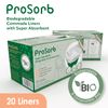 Pack of 20 Prosorb Super Absorbent Disposable Commode/Bed Pan Liners Biodegradable Bag