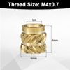 sourcing map 100pcs M4 Threaded Inserts Brass Heat Set Insert M4x6mm, OD 6mm Knurled Insert Nuts, 3D Printing Brass Nuts Female Threaded Inserts Nuts