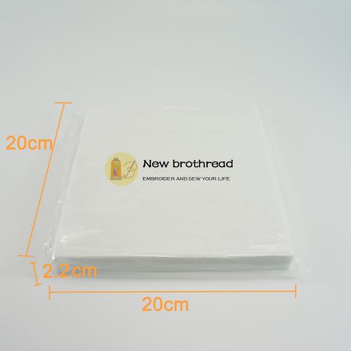 New brothread Tear Away Machine Embroidery Stabilizer Backing 8"x8" - 100 Precut Sheets - Medium Weight 1.8 oz- Fits 4x4 and 6x6 Hoops