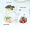 YBK Tech Cute Ceramic Rabbit Plate for Easter or Daily Use (8.5 Inches)