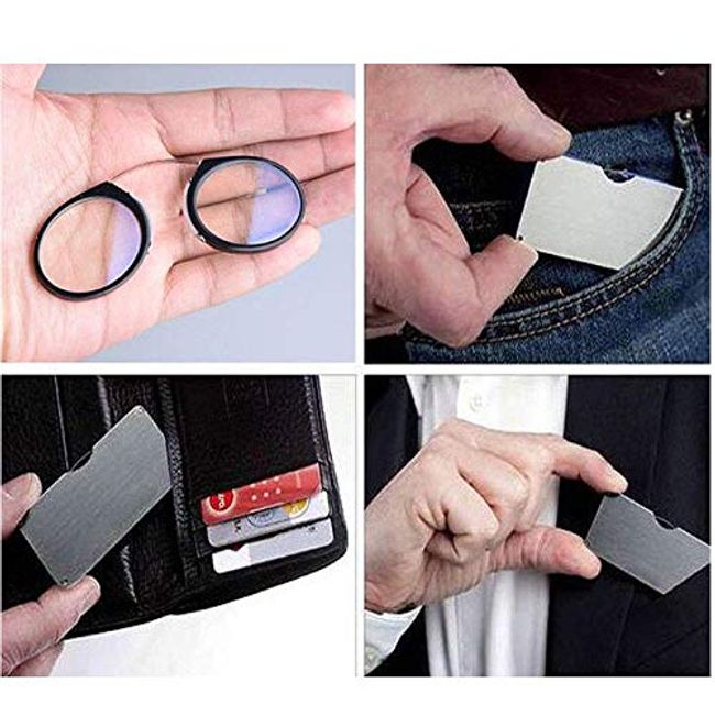  REAVEE 2 Pack Pinch Nose Clip on Reading Glasses Armless for  Men Women, No Temple Slim Compact Readers Ultra Thin with Mini Portable  Case, Black and Tortoise +2.0 : Health & Household