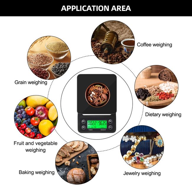 Coffee Drip Scale Timer, Scales Food Weighing