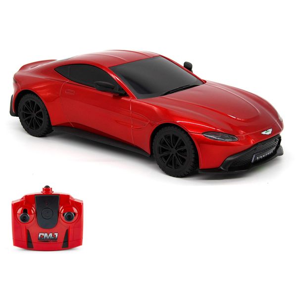 CMJ RC Cars™ Aston Martin Vantage Officially Licensed Remote Control Car. 1:24 Scale Red