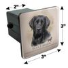 Black Lab Labrador Dog Breed Tow Trailer Hitch Cover Plug Insert 2"