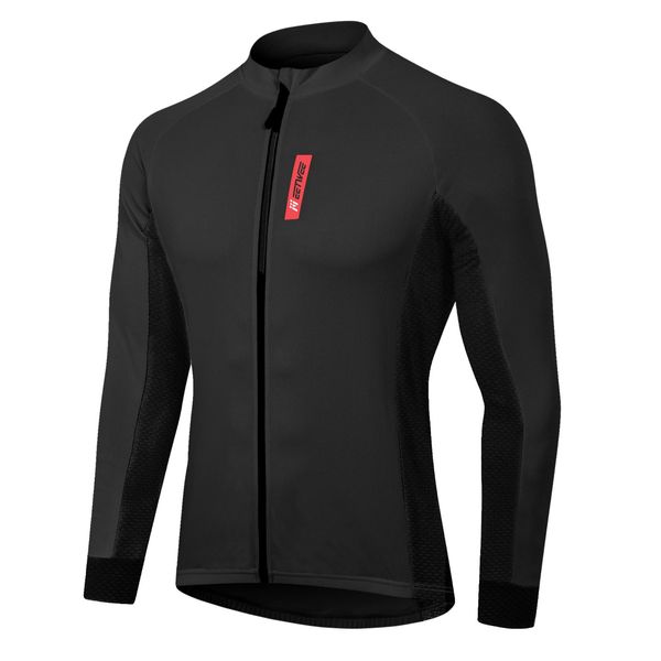 MEETWEE Herren Radtrikot, Langarm Fahrradtrikot Reißverschluss Fahrradbekleidung Radshirt Fahrradshirts für Männer, Atmungsaktive Cycling Jersey Schnell Trocknen Radsport Bekleidung