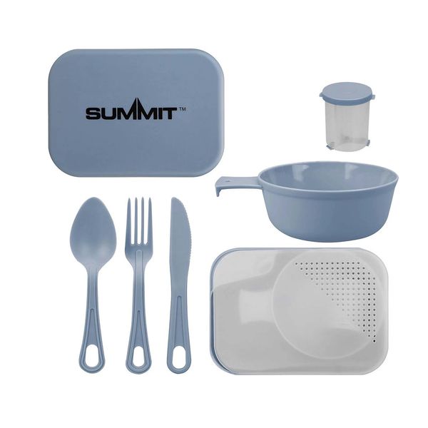 Mess Set with Cutlery, Chop Board Blue