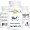 Biotech Vitamin D3 5 Cholecalciferol 5000IU Bone & Joint Support Capsules 100ct