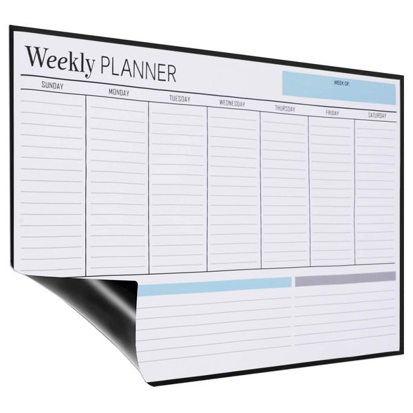 Schedule Board Magnetic Dry Erase Board Refrigerator Sticker Waterproof Magnetic Monthly Weekly Planner Time Management Home Record Message Board Office Easy to Use Repeated Use Office Home Family