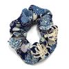 Japanese Pattern Crepe Scrunchy (Kōkyuu Navy Blue)