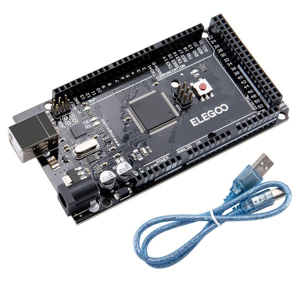 ELEGOO for Arduino MEGA2560 R3 Board mega2560 MEGA16U2 + USB Cable (Black)