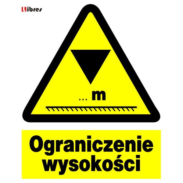 ZOO-56 HEALTH AND SAFETY SIGN HEIGHT LIMITATION PLAQUE LIBRES POLSKA SP