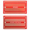 EPLOZN 2PCS 6.8"x2.05" & 2PCS 3.5"x2.05" Breadboard Kit Solderable Breadboards for Electronics Projects Compatible for DIY Soldering Circuits Projects Prototype Board,Red