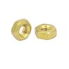 sourcingmap M4 Brass Machine Screw Insert Lock Finished Hex Nut Fastener 10pcs