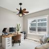 20IN Socket Fan Light with Remote Screw in Ceiling Fan in Light E26 bulb Black