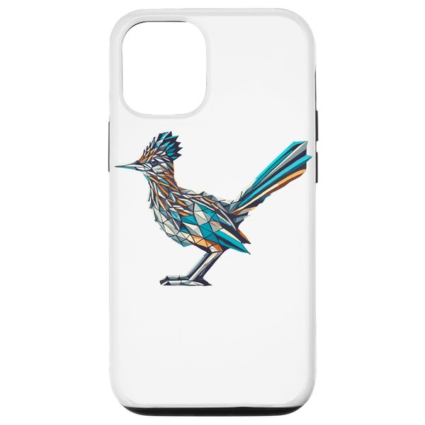 iPhone 14 Pro Geometric Art Roadrunner Chaparral Bird Case