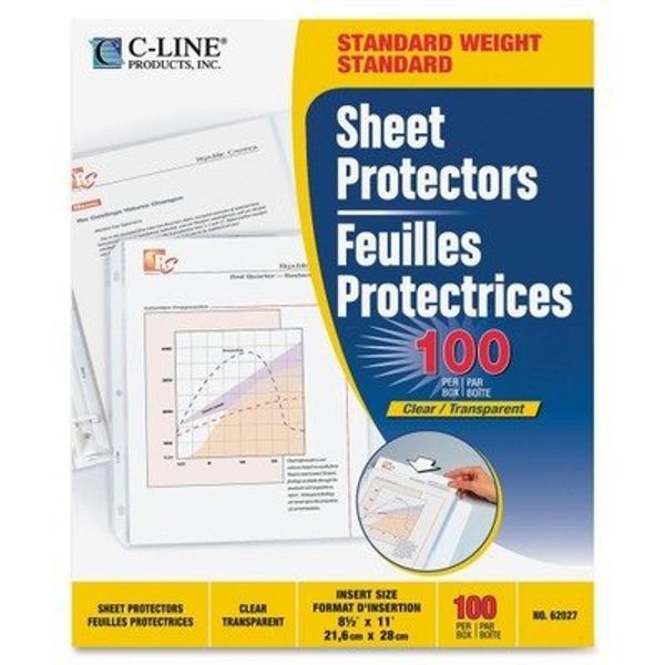 CLI62027 Standard Weight Polypropylene Sheet Protector, Clear, 11 x 8 1/2, 100/BX