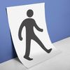 Pedestrian Sign Stencil - Mini/Small/Medium Walking Man Stencil Template by CraftStar (A4 (Medium))