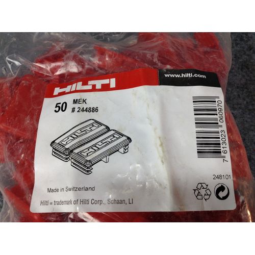Hilti 244886 Mek Strut Channel Red End Cap 50 piece