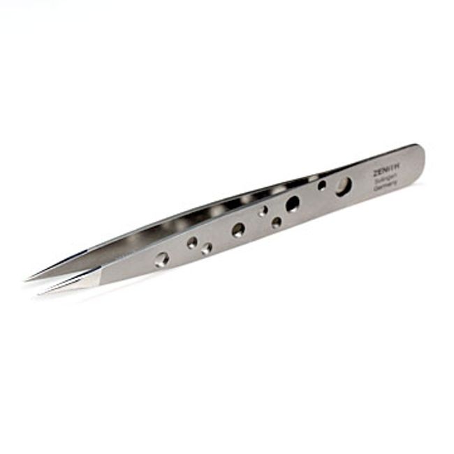 Tweezers Solingen (Germany) AXiON<br> Stainless steel precision tweezers, ultra-fine straight tip #slg008391<br>