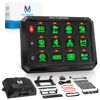 12 Gang Switch Panel LED Light Bar Relay System Control Box for UTV ATV RZR 4X4
