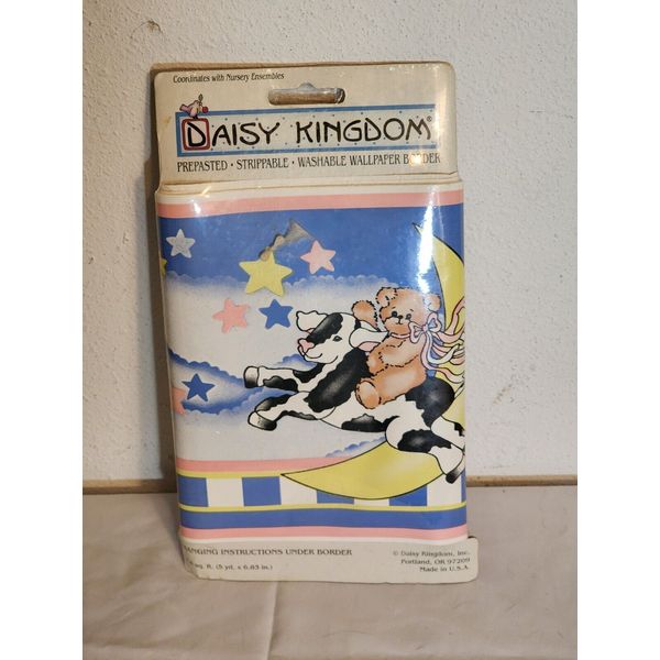 wallpaper border  prepasted Kids Room Cow Over The Moon With Teddy Bear
