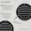 Vent Systems 4 Inch Black Soffit Vent Cover - round Air Vent Louver - Grill