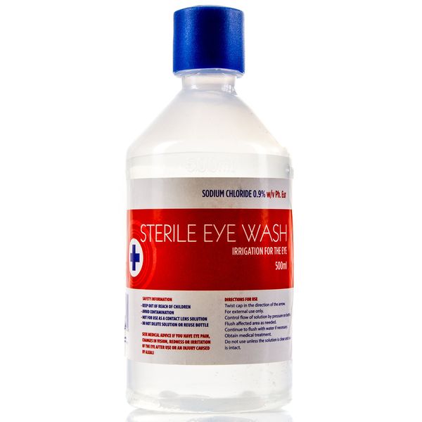 10x Eye Wash Solution 500ml Sterile Saline Eyewash