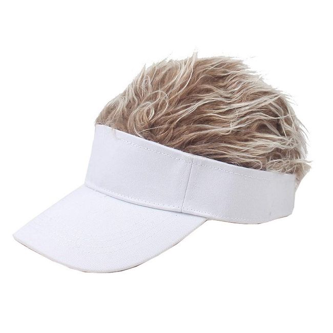 Hair Baseball Cap Wig Peaked Novelty Visors Men Hat with Spiked Hair