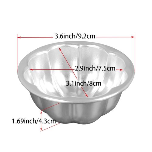 Cup Cake Molds Aluminum for Jello Nonstick Pudding Pan Cupcake Muffin Cups Cake Tartlets Baking Tool (3.5 x1.6inch)