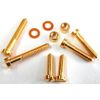 24K Gold Plated Headshell - Cartridge Mounting Screw Kit For Rega (all Models) Tonearms