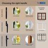 XFORT Locking Cockspur Window Handle Installation Kit in Black, Left Hand UPVC Window Handle Replacement, Lockable Window Lever