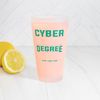 CafePress Hacker Hacking Cybersecurity Degree Cyber Security Pint Glass, 16 oz. Drinking Glass