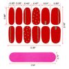 MWOOT 16 Sheets Full Wraps Nail Stickers with Nail File,French Style Self Adhesive Nail Polish Stickers, Nail Art Decals Strips Manicure Kits for Women DIY Nail Art Decoration