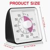 Secura 60-Minute Visual Timer, Timer for Kids, Classroom Timers, Countdown Time Tracker for Adults, Time Management Tool for Teaching (Pink & Black)
