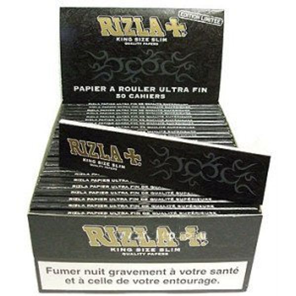 RIZLA 5 Booklets Rizla Black King Size Slim Rolling Papers