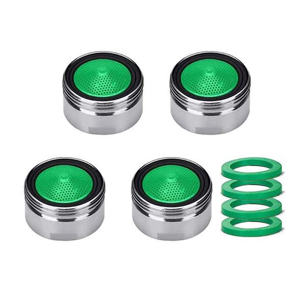 4 Pack Tap Aerator M18/M20/M22/M24, Water Saver Tap Filter Nozzle Faucet Aerator Replacement Parts - External Thread (M24)